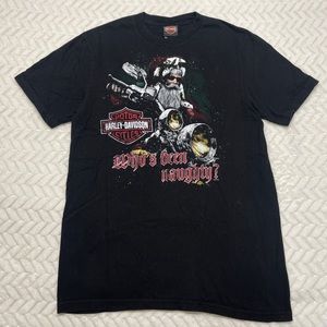 Harley Davidson 2011 Santa Claus Whos Been Naughty T-shirt